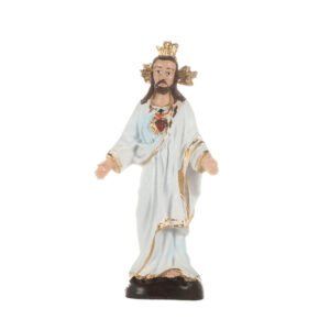Coração de Jesus (manto blanco) en resina