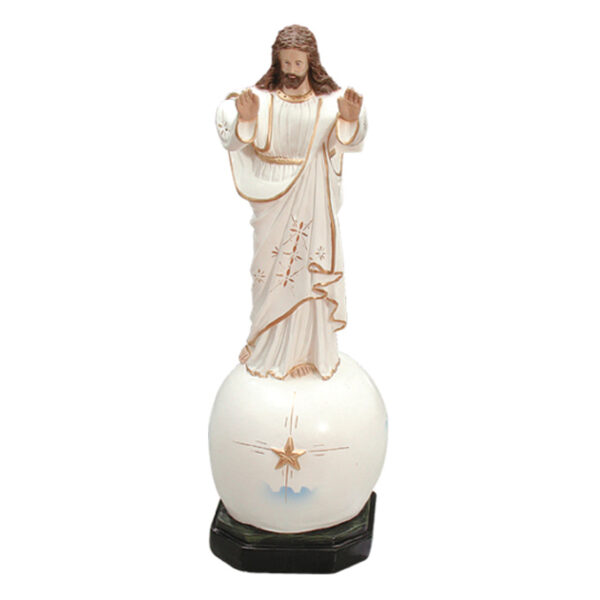 SAN-Cristo Abençoando (manto branco - sobre o globo) Cristo bendiciendo (manto blanco - sobre globo)