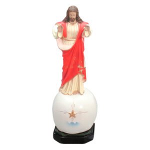 Cristo bendiciendo (manto rojo - sobre globo)