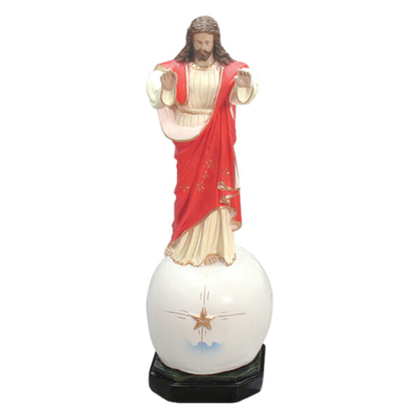 SAN-Cristo Abençoando (manto vermelho - sobre o globo) Cristo bendiciendo (manto rojo - sobre globo)
