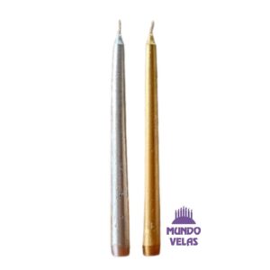 Vela Cónica Dorada ó Plateada